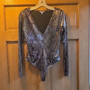 Guess Shiny Multicolor Long Sleeve Bodysuit